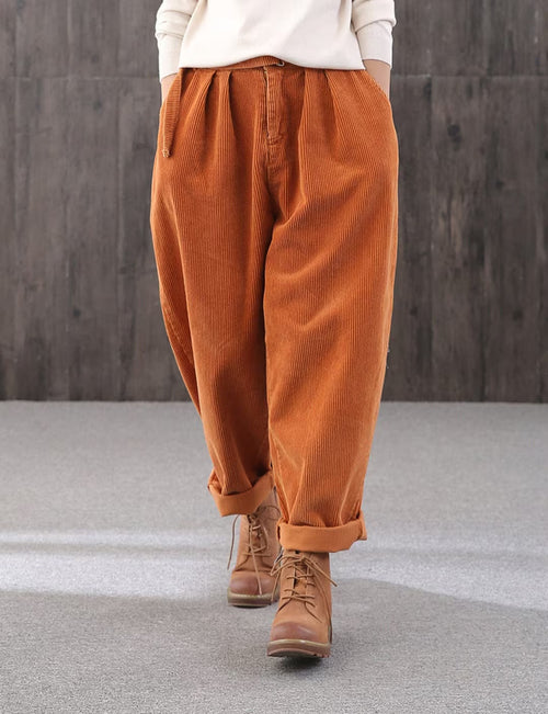 Rust Corduroy made in Italy Pant