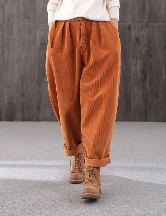 Rust Corduroy made in Italy Pant