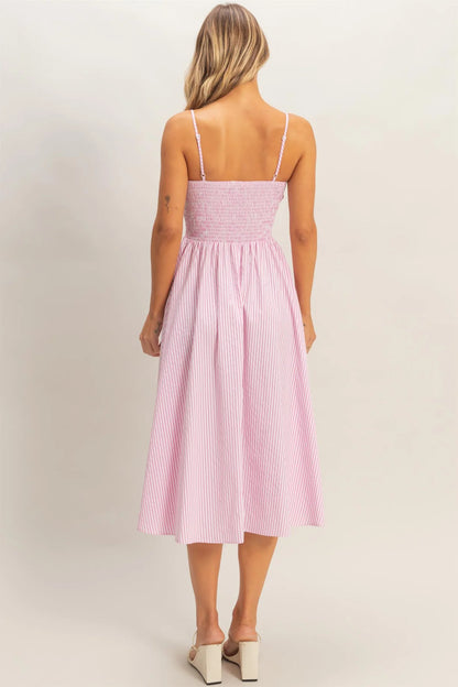 Striped Spaghetti Strap Dress